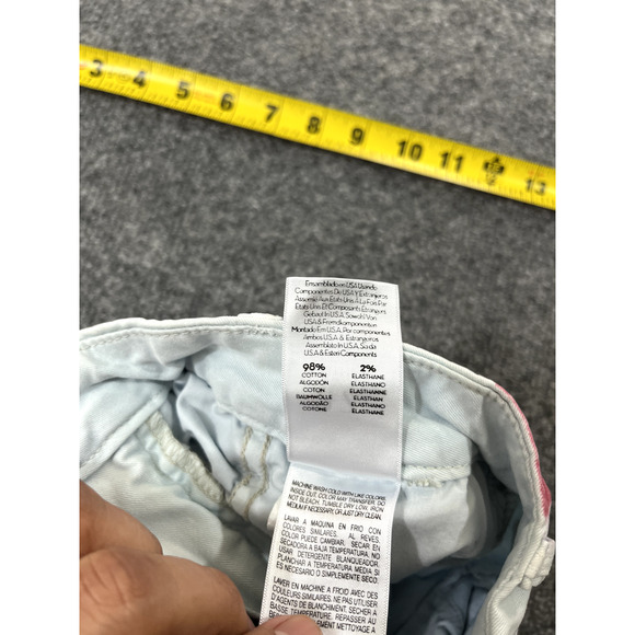 Mother Womens The Shaker Prep Fray Pants 27 Striped Ankle Killing Time Blue/Red - Picture 8 of 16